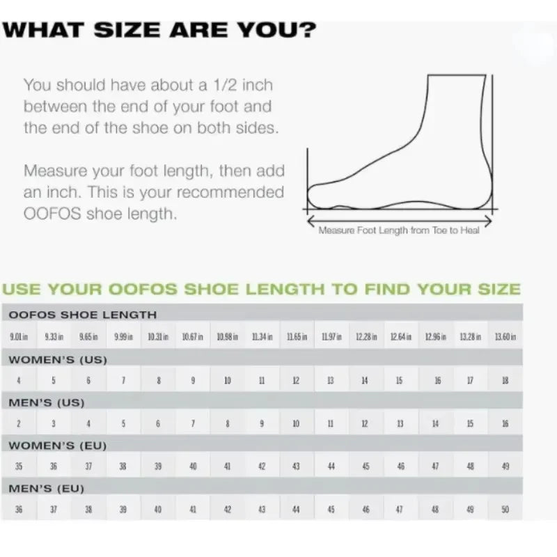 OOFOS Beach Sandals - Lightweight Recovery Shoes Slippers Men Women Soft Bottom Indoor Home Slides Sandals Light Beach Shoe