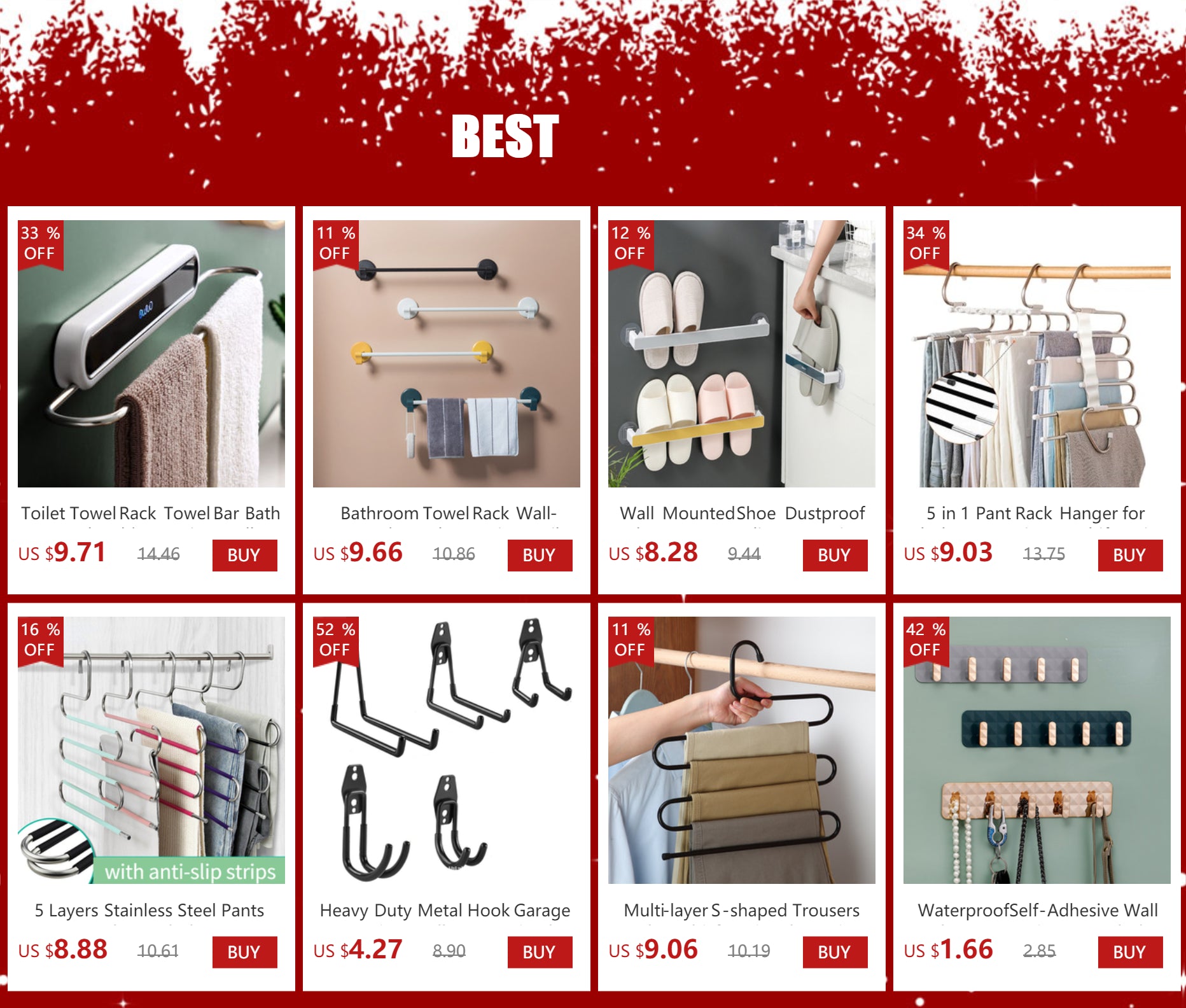 Waterproof Self-Adhesive Wall Hooks For Hanging Keys Clothes Hanger Door Robe Hook Coat Rack Towel Holder Bathroom Accessories