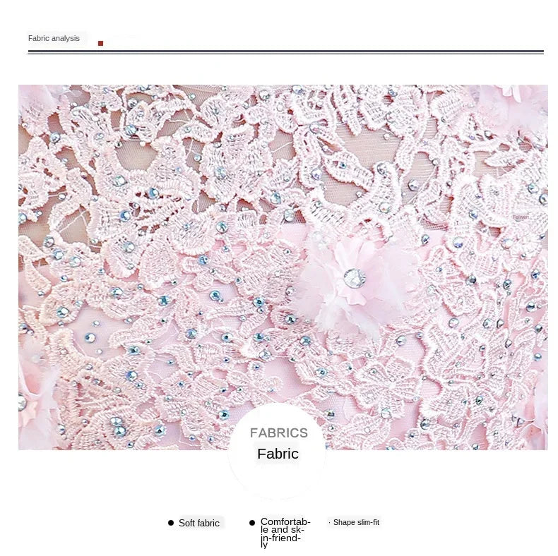 Custom Made Luxury Grey Pageant Dress Kids Birthday Wedding Ball Gown Party Dress Crystal Bandage Flower Girl Dresses Long Train