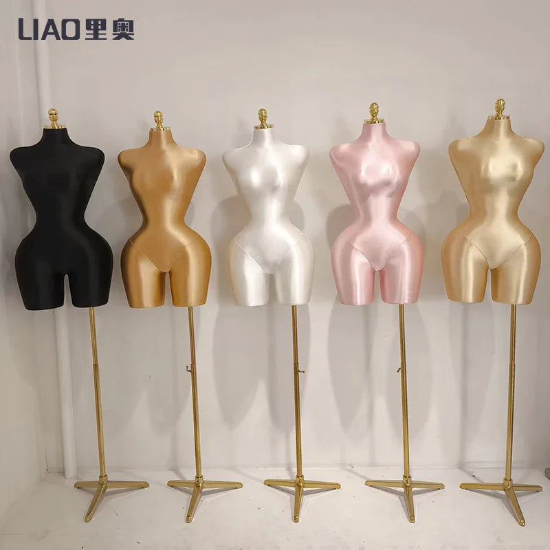 Curvy female mannequins pinable dress form Tailor pin mannequin female fabric plus size torso dress foam  doll adult half body