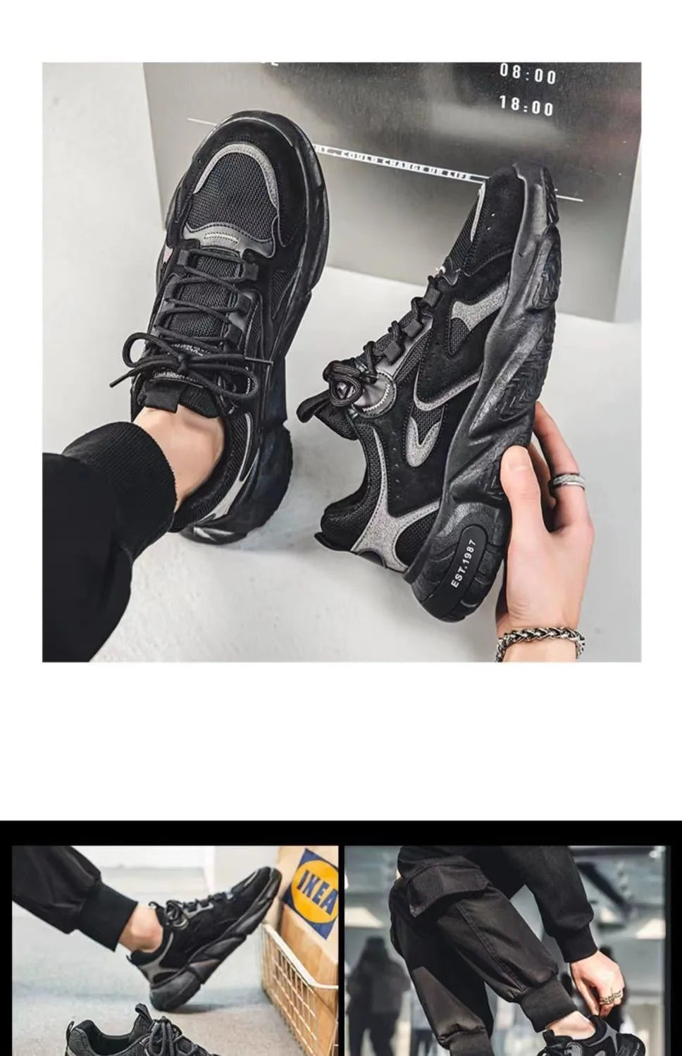 Winter 2023 Male Sneakers Thick Bottom Mens Tennis Shoes  Breathable Sport Sneaker for Men Outdoor Running Basketball Trainers