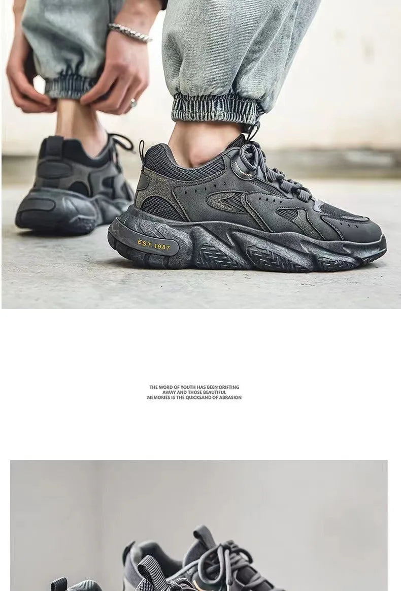 Winter 2023 Male Sneakers Thick Bottom Mens Tennis Shoes  Breathable Sport Sneaker for Men Outdoor Running Basketball Trainers