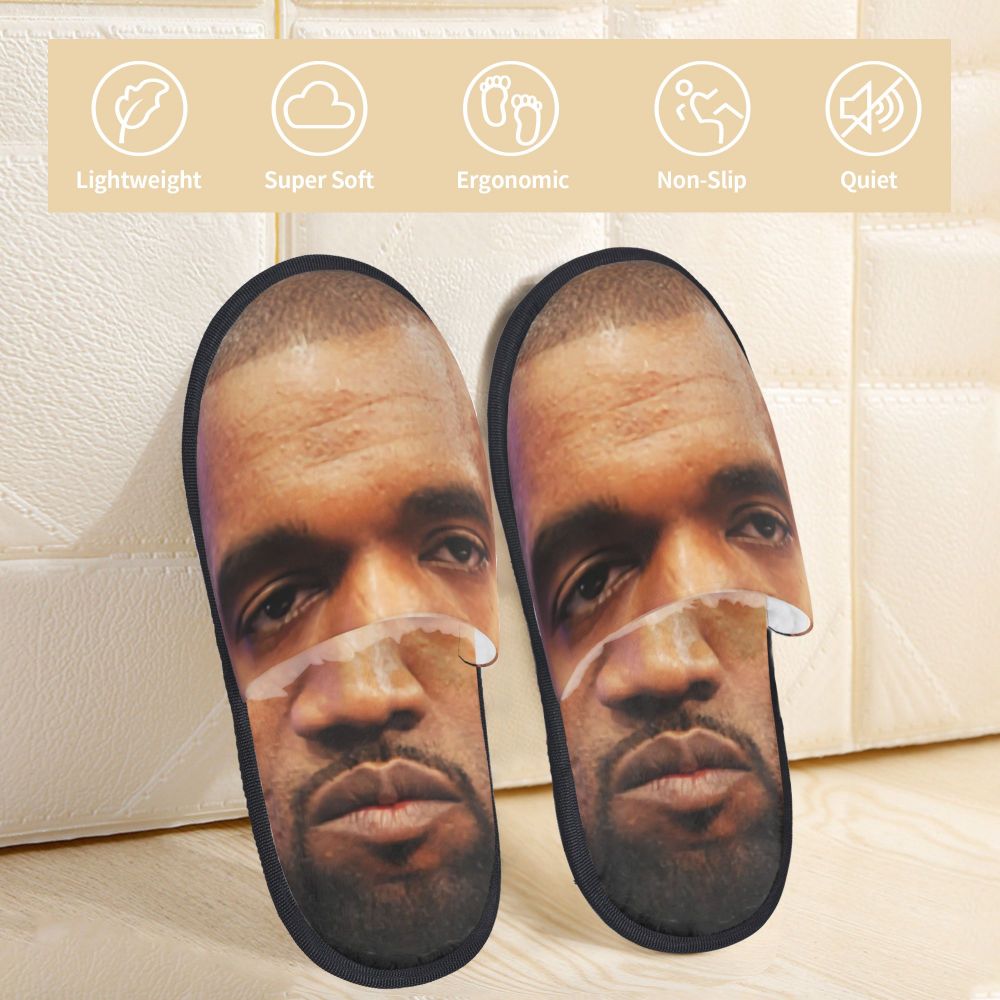 Funny Kanye West Meme Guest Slippers for Bathroom Women Custom Print House Slipper