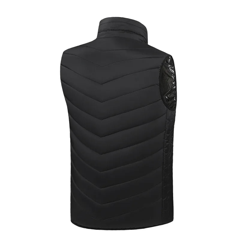 27 Areas Electric Heated Vest Heated Jackets Men Women Sportswear Heated Carbon Fibre Heat Coat USB Heating Jacket For Outdoor