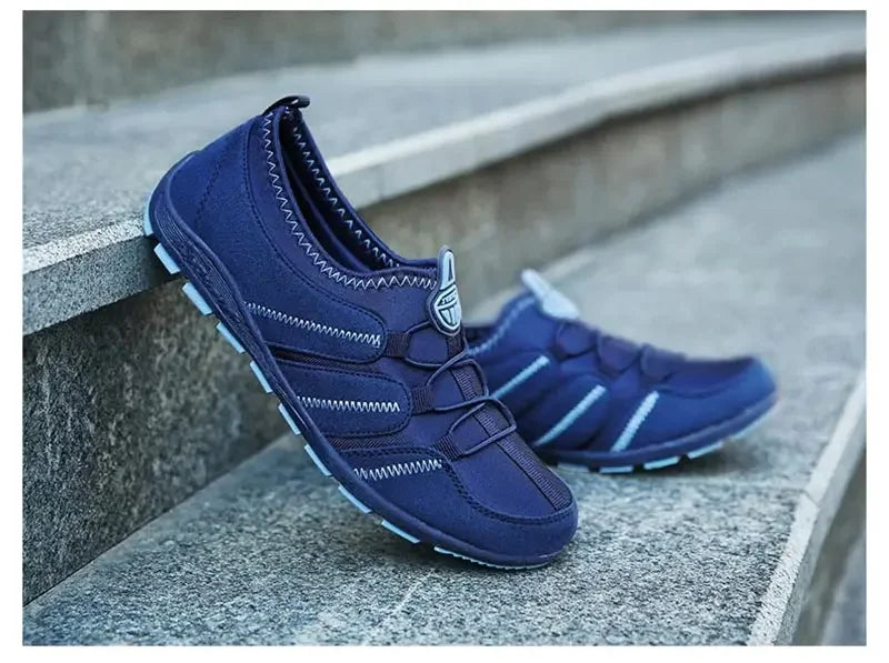 Women Casual Shoes Summer New Breathable Sport Sneakers Fashion Lightweight Ladies Shoes Slip-On Outdoor Anti-Slip Flat Shoes