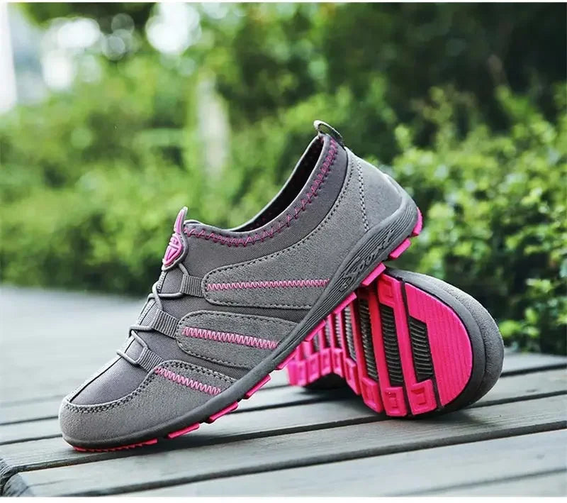 Women Casual Shoes Summer New Breathable Sport Sneakers Fashion Lightweight Ladies Shoes Slip-On Outdoor Anti-Slip Flat Shoes