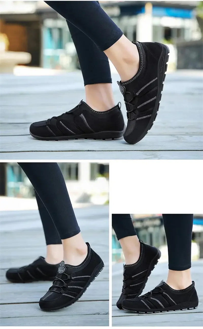 Women Casual Shoes Summer New Breathable Sport Sneakers Fashion Lightweight Ladies Shoes Slip-On Outdoor Anti-Slip Flat Shoes