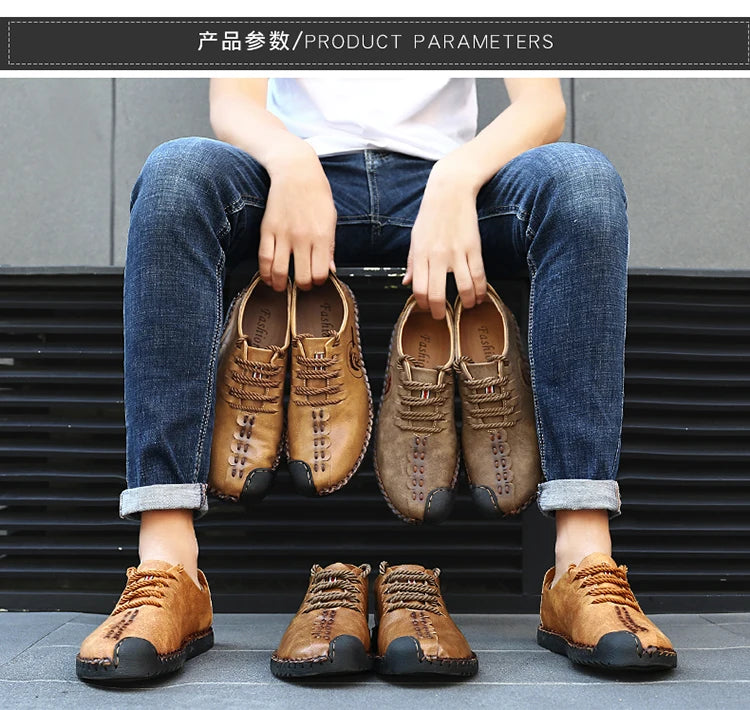 Men's Casual Shoes Fashion Driving Shoes For Men High Quality Loafers Genuine Leather Men Shoes Plus Size 48