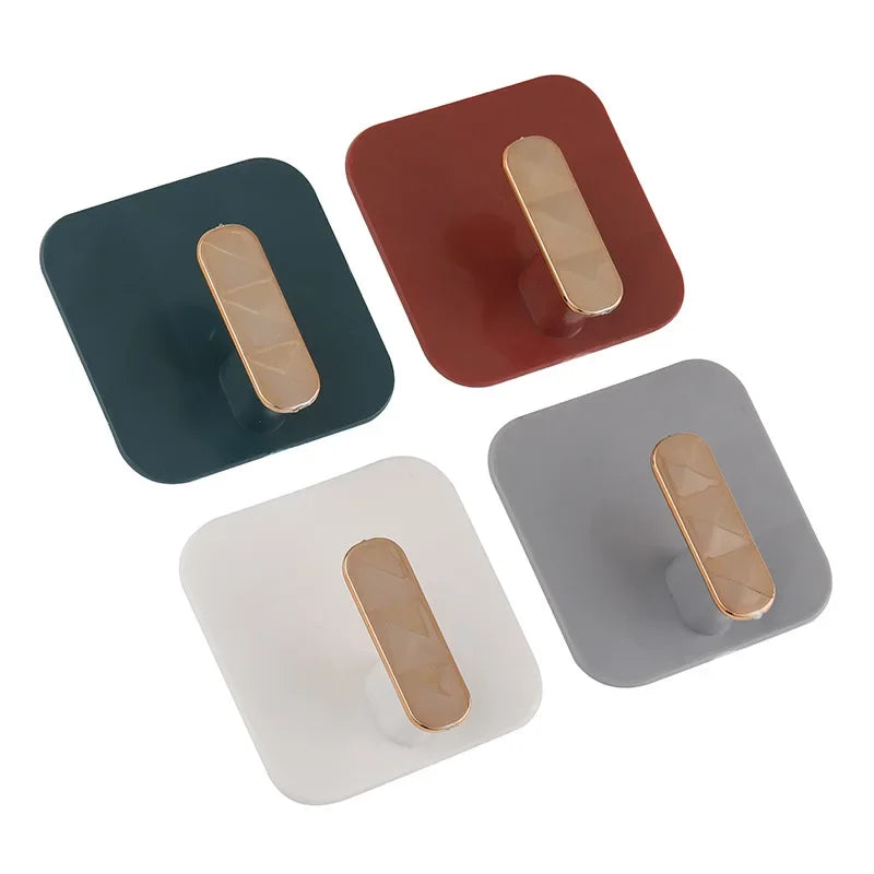 Waterproof Self-Adhesive Wall Hooks For Hanging Keys Clothes Hanger Door Robe Hook Coat Rack Towel Holder Bathroom Accessories