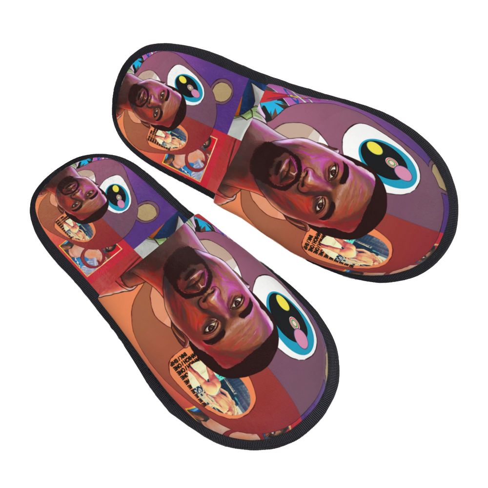 Funny Kanye West Meme Guest Slippers for Bathroom Women Custom Print House Slipper