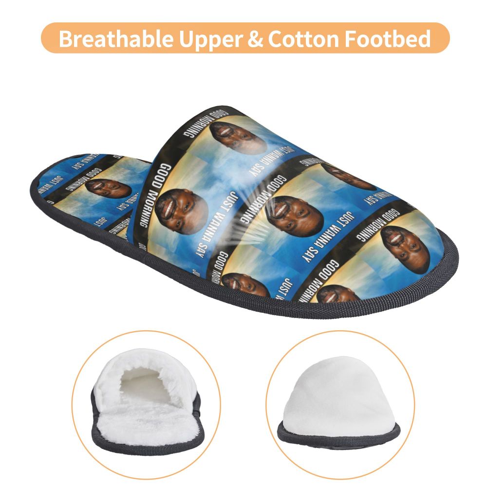Funny Kanye West Meme Guest Slippers for Bathroom Women Custom Print House Slipper