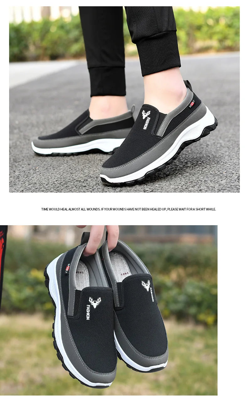 Fashion Summer Shoes Men Casual Shoes Mesh outdoor Breathable Slip-on Flats Men Sneakers Comfortable Water Loafers Zapatillas
