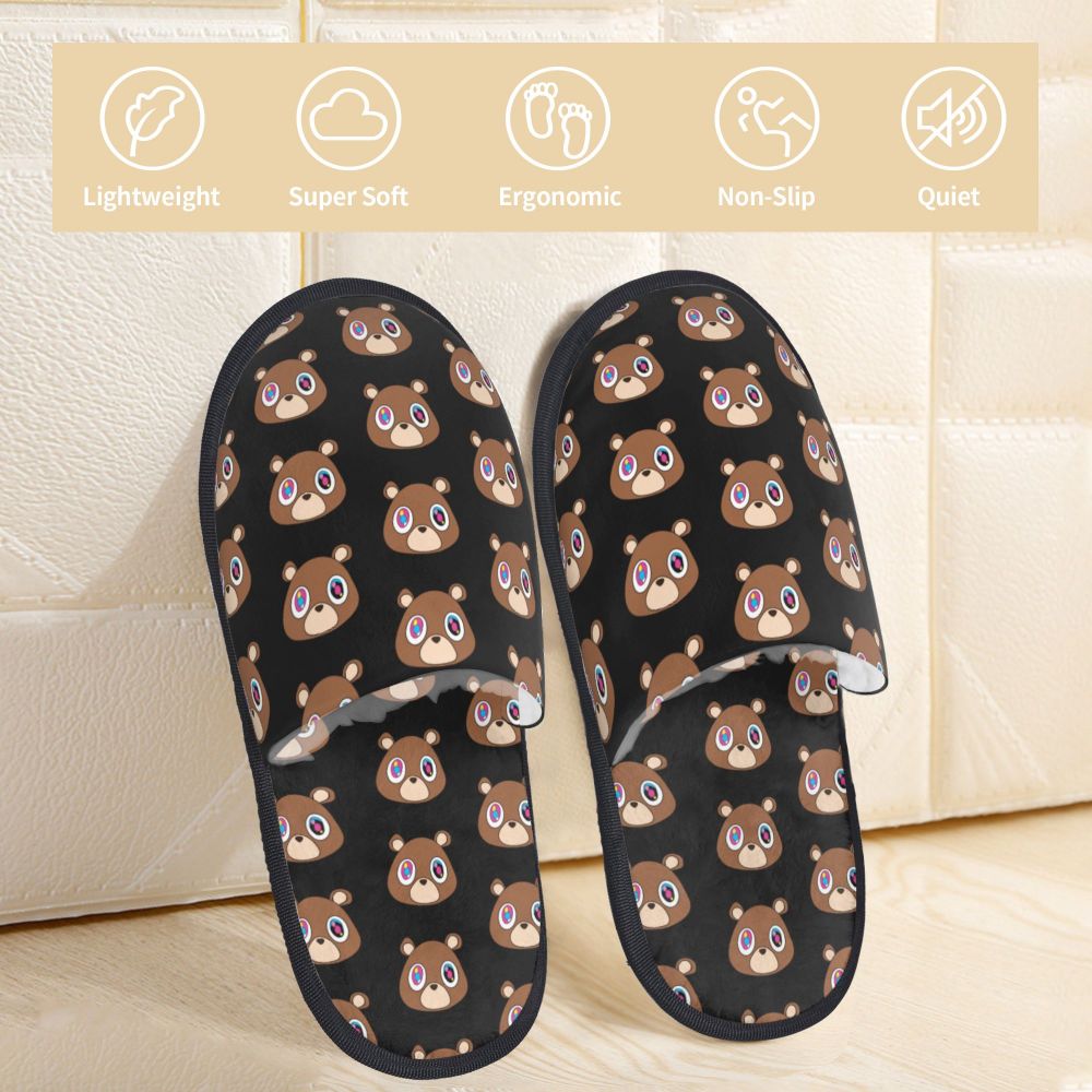 Funny Kanye West Meme Guest Slippers for Bathroom Women Custom Print House Slipper