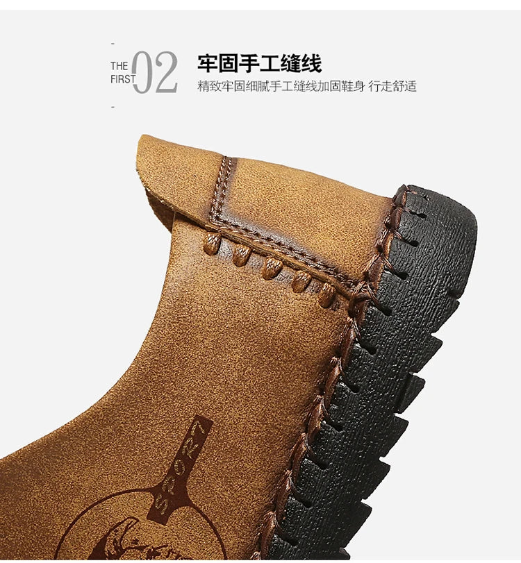 Men's Casual Shoes Fashion Driving Shoes For Men High Quality Loafers Genuine Leather Men Shoes Plus Size 48