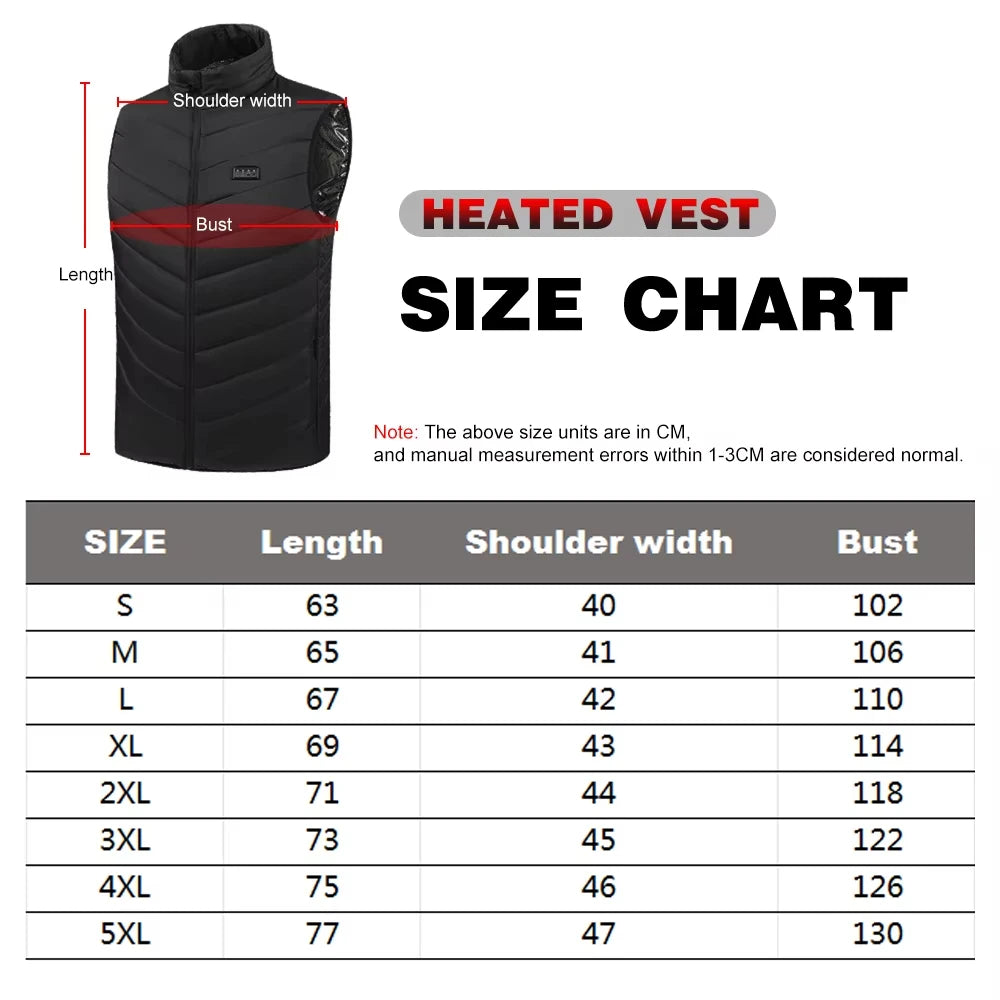 27 Areas Electric Heated Vest Heated Jackets Men Women Sportswear Heated Carbon Fibre Heat Coat USB Heating Jacket For Outdoor