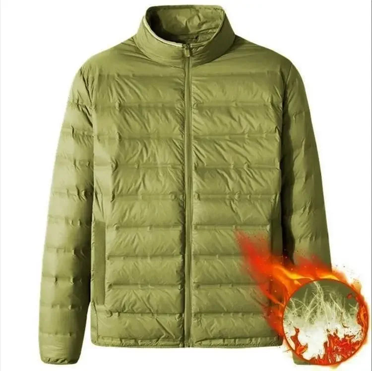 Ultra-thin Down Cotton Coat For Men Lightweight High Waist Casual Blazer New Style Fashionable Comfortable