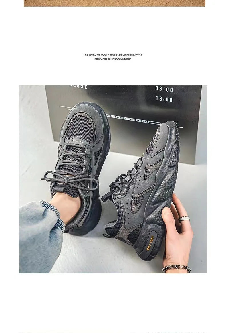 Winter 2023 Male Sneakers Thick Bottom Mens Tennis Shoes  Breathable Sport Sneaker for Men Outdoor Running Basketball Trainers