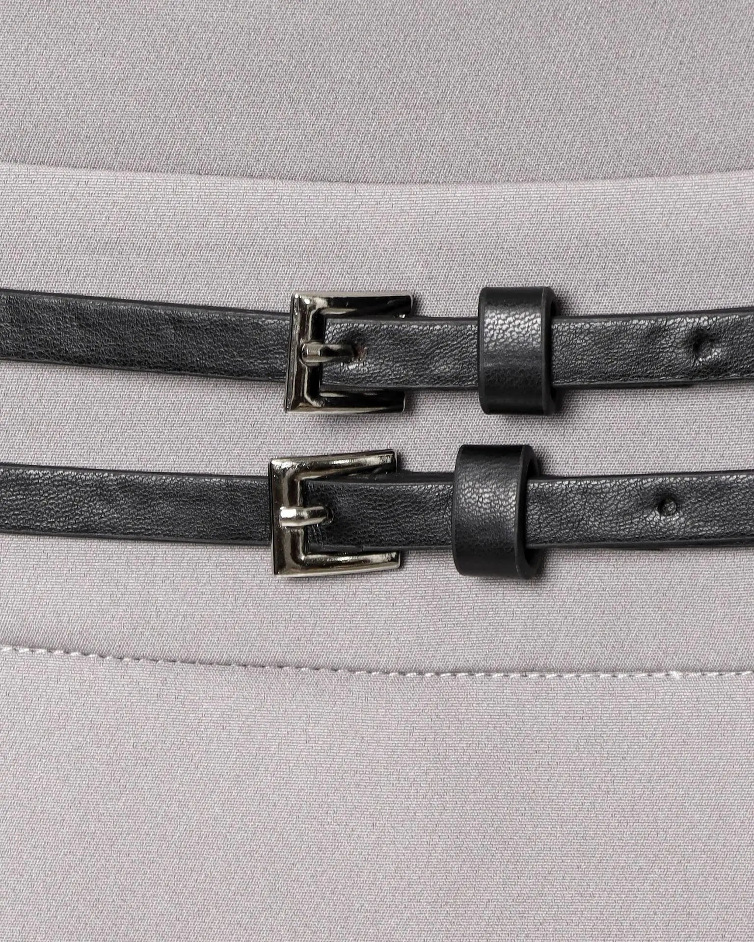 ZBZA Women's Pleated Dress with Belt Backless Spaghetti Strap Square Neck Low Waist Solid Color Mini Dress Summer New Chic Top