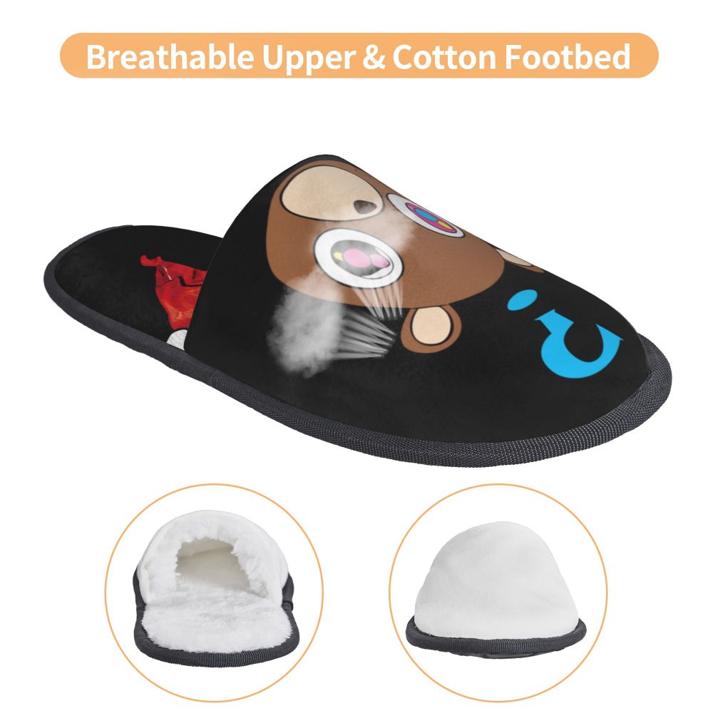 Funny Kanye West Meme Guest Slippers for Bathroom Women Custom Print House Slipper