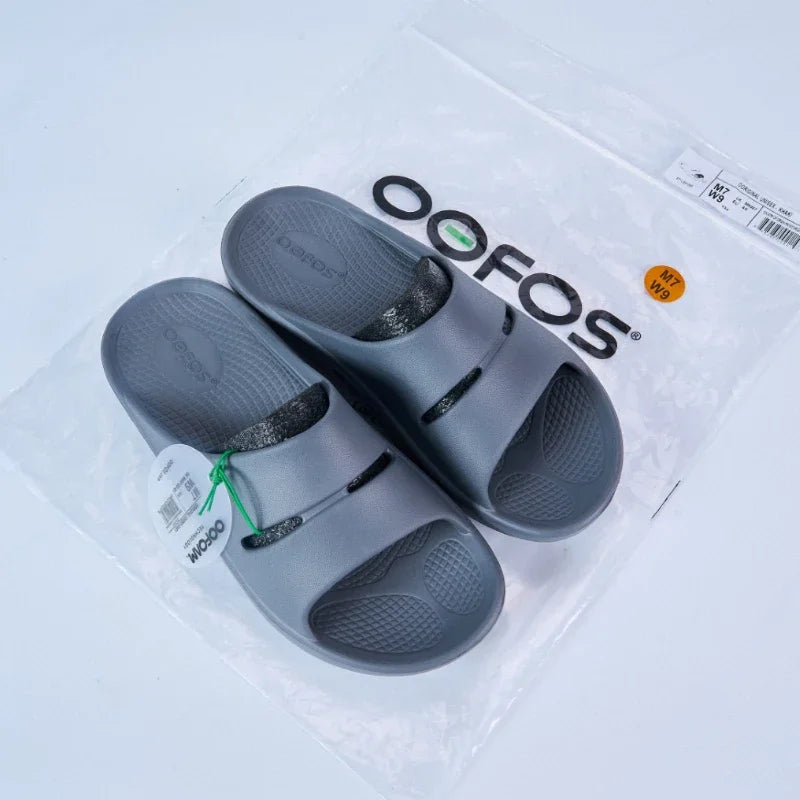 OOFOS Beach Sandals - Lightweight Recovery Shoes Slippers Men Women Soft Bottom Indoor Home Slides Sandals Light Beach Shoe