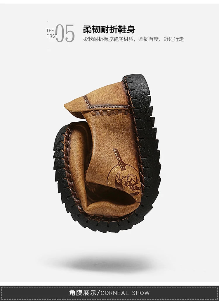 Men's Casual Shoes Fashion Driving Shoes For Men High Quality Loafers Genuine Leather Men Shoes Plus Size 48