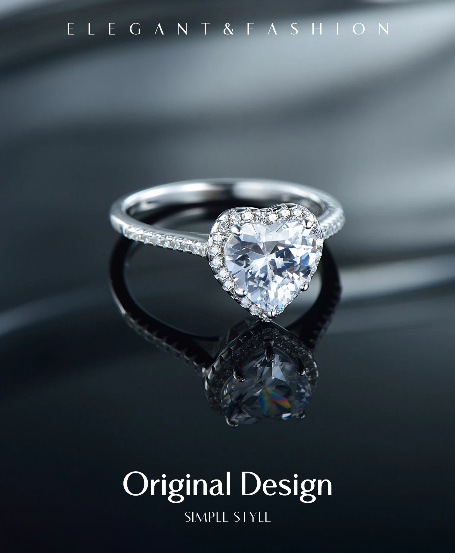 Modian New Design Solid 925 Sterling Silver Sets Jewelry Ring Necklace Wedding Natural Crystal Pendant Fashion Chain For Women