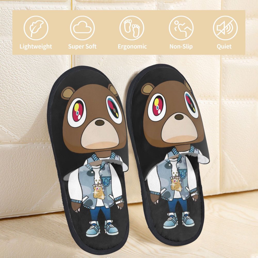 Funny Kanye West Meme Guest Slippers for Bathroom Women Custom Print House Slipper