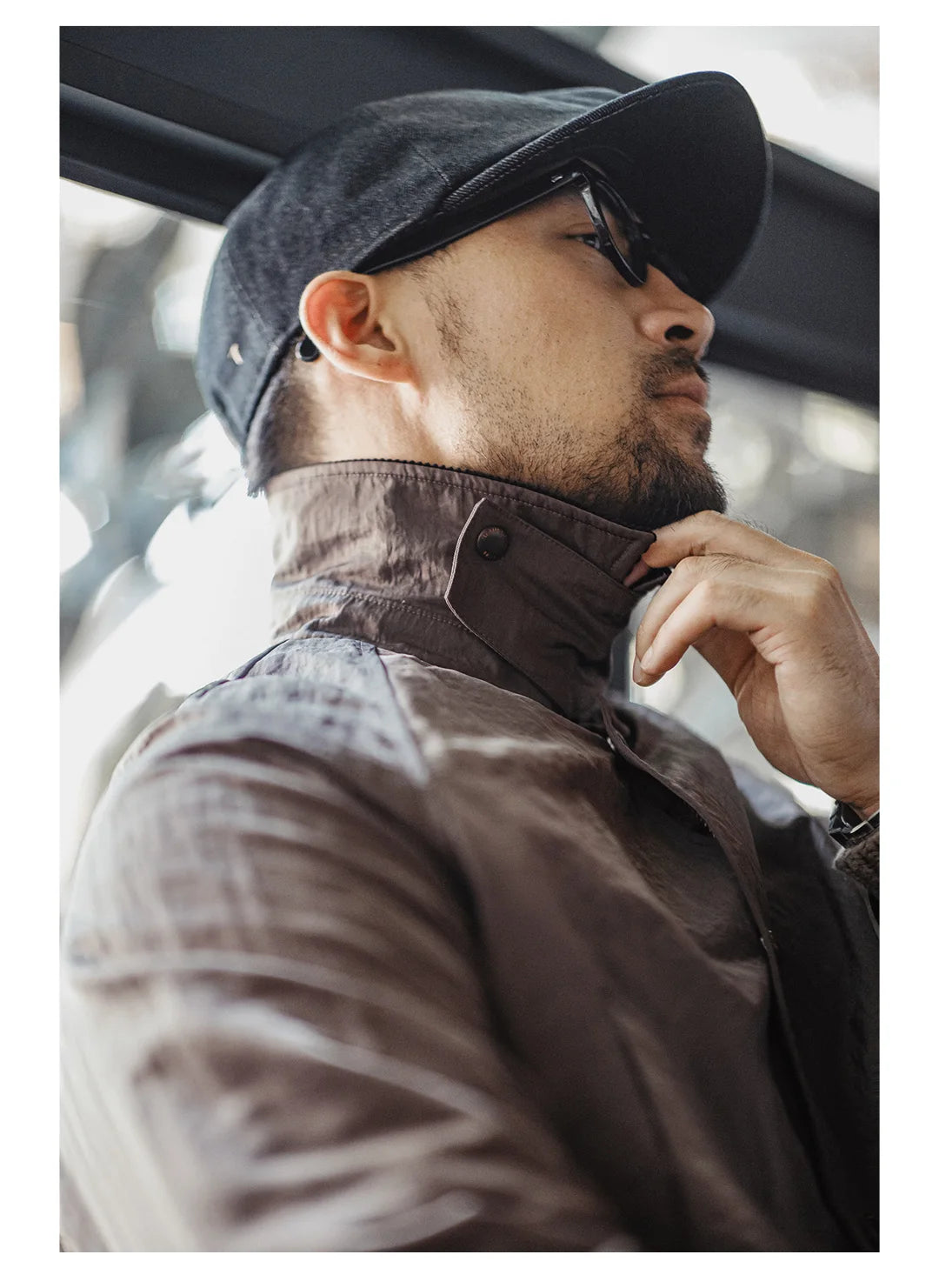 Maden Retro Corduroy Lapel Safari Trench Coat Loose Fit Single-breasted Mid-length Versatile Jacket for Men's Spring and Autumn