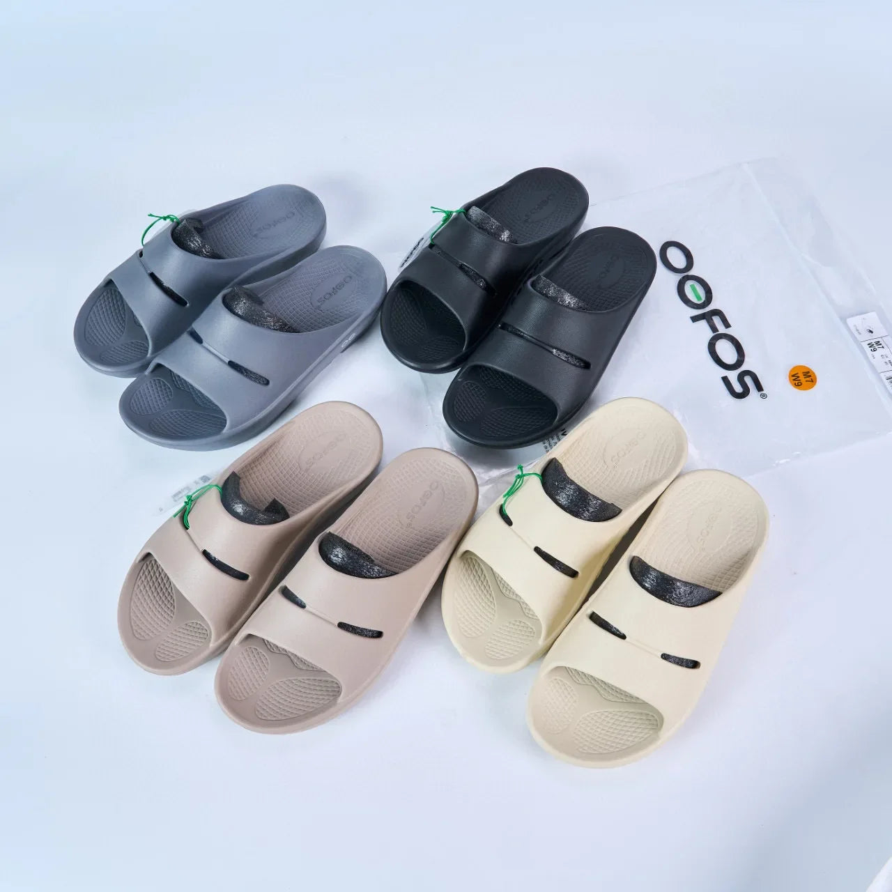 OOFOS Beach Sandals - Lightweight Recovery Shoes Slippers Men Women Soft Bottom Indoor Home Slides Sandals Light Beach Shoe