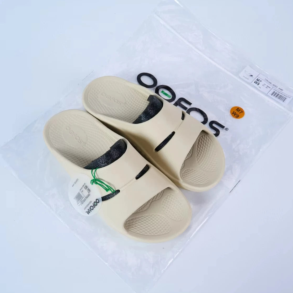 OOFOS Beach Sandals - Lightweight Recovery Shoes Slippers Men Women Soft Bottom Indoor Home Slides Sandals Light Beach Shoe