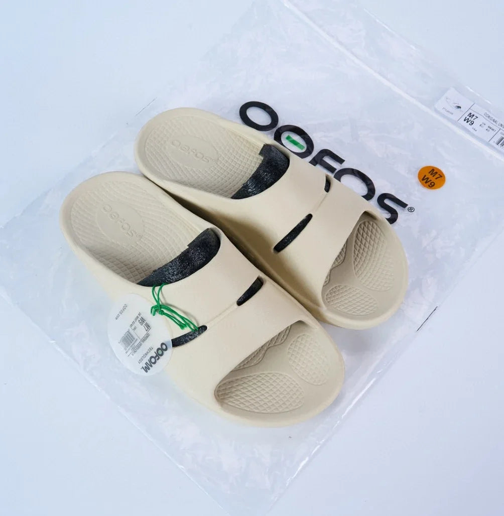 OOFOS Beach Sandals - Lightweight Recovery Shoes Slippers Men Women Soft Bottom Indoor Home Slides Sandals Light Beach Shoe