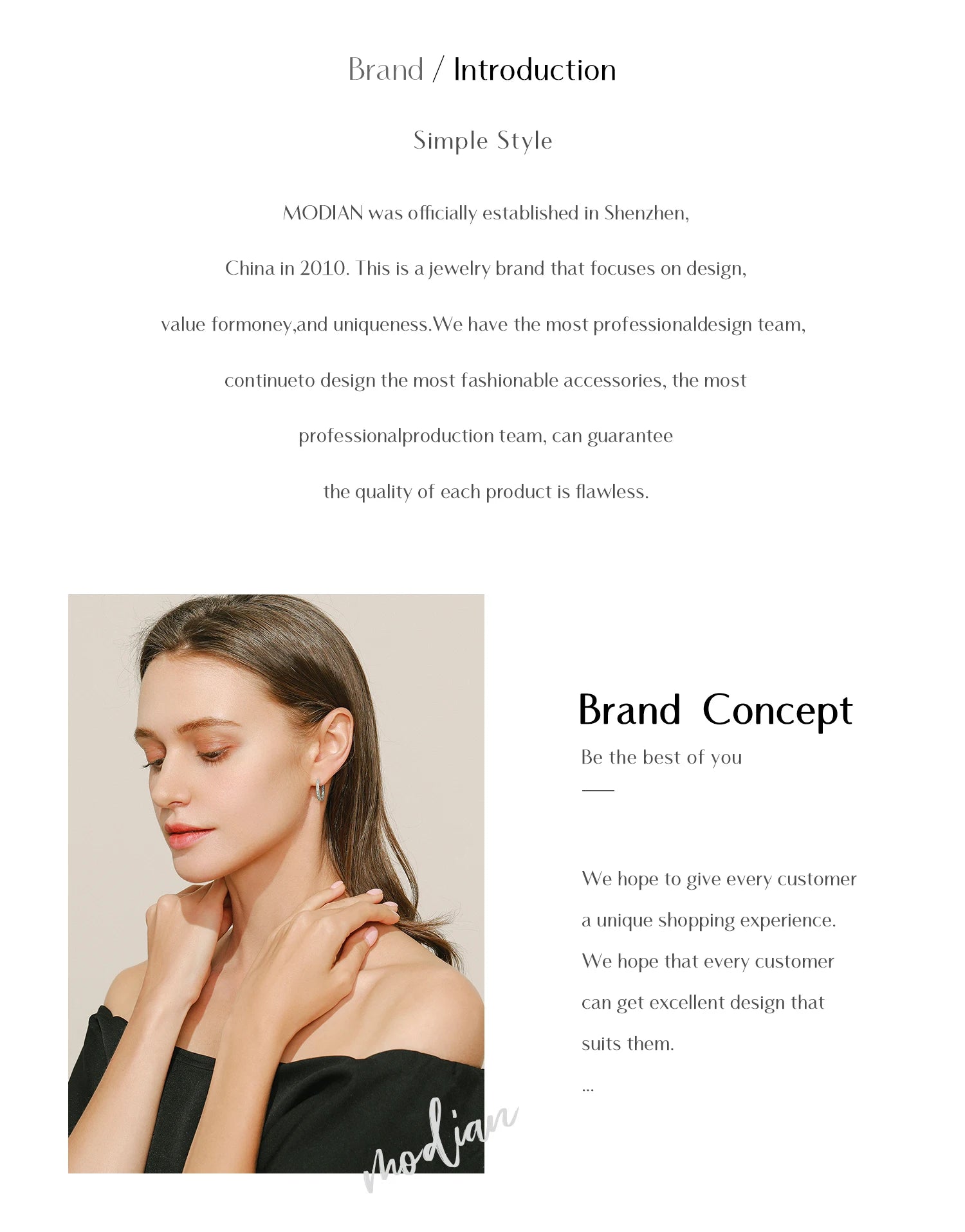 Modian New Design Solid 925 Sterling Silver Sets Jewelry Ring Necklace Wedding Natural Crystal Pendant Fashion Chain For Women