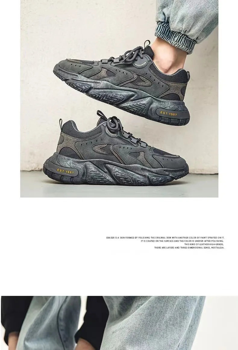 Winter 2023 Male Sneakers Thick Bottom Mens Tennis Shoes  Breathable Sport Sneaker for Men Outdoor Running Basketball Trainers