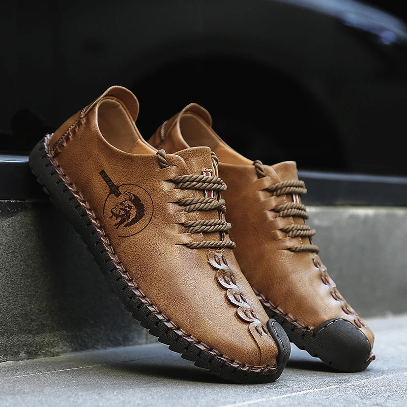 Men's Casual Shoes Fashion Driving Shoes For Men High Quality Loafers Genuine Leather Men Shoes Plus Size 48