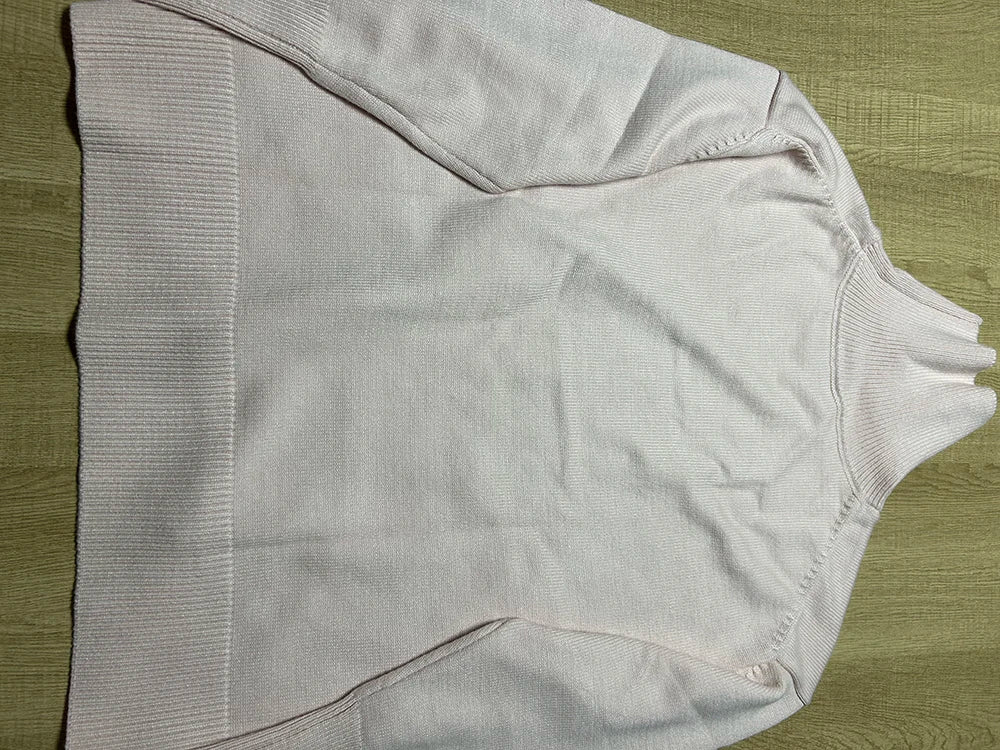 Original Light Luxury O-neck Knit Sweater Autumn and Winter Women's Elegant Loose Mock Neck Solid Color Warm Outerwear Sweater