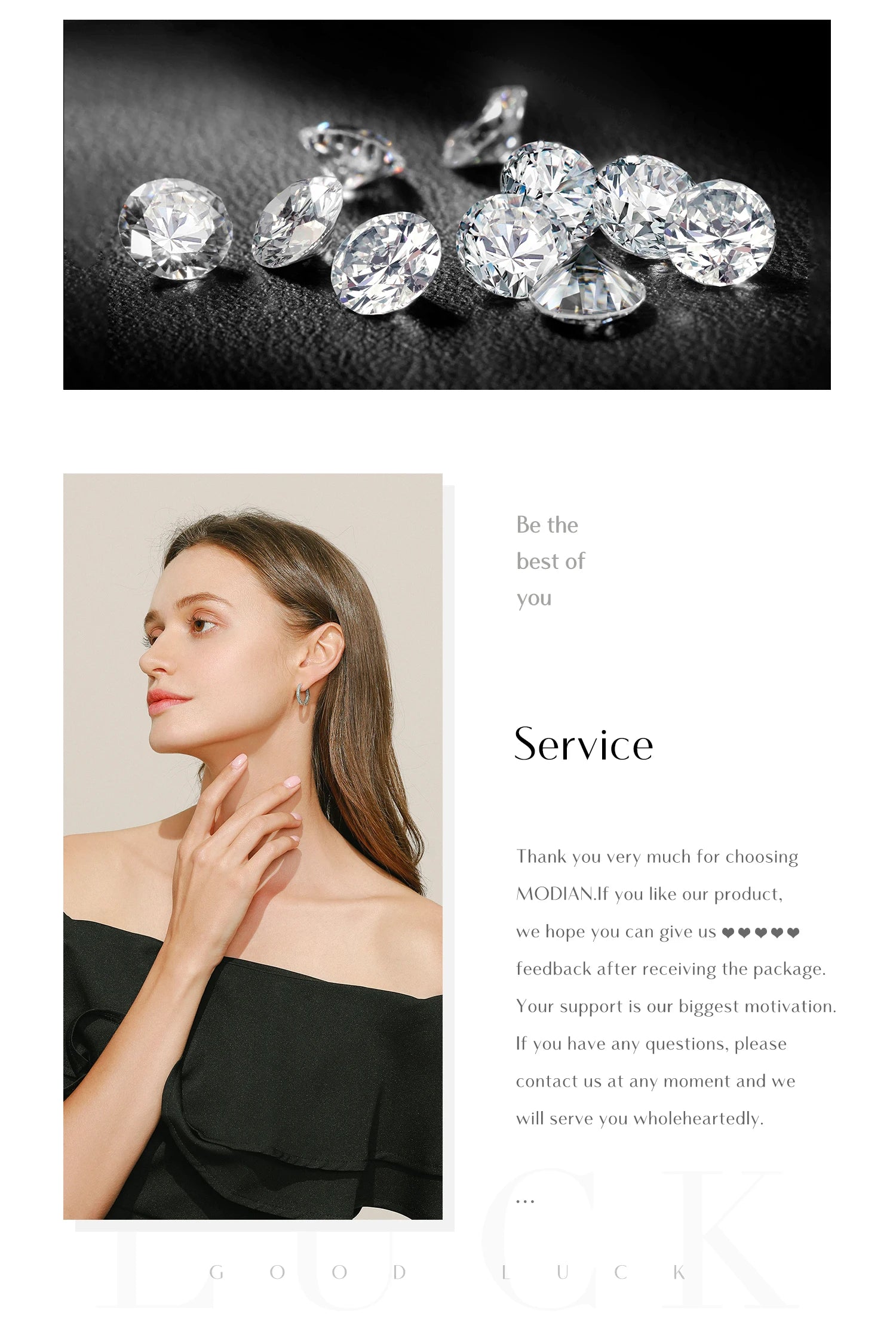 Modian New Design Solid 925 Sterling Silver Sets Jewelry Ring Necklace Wedding Natural Crystal Pendant Fashion Chain For Women