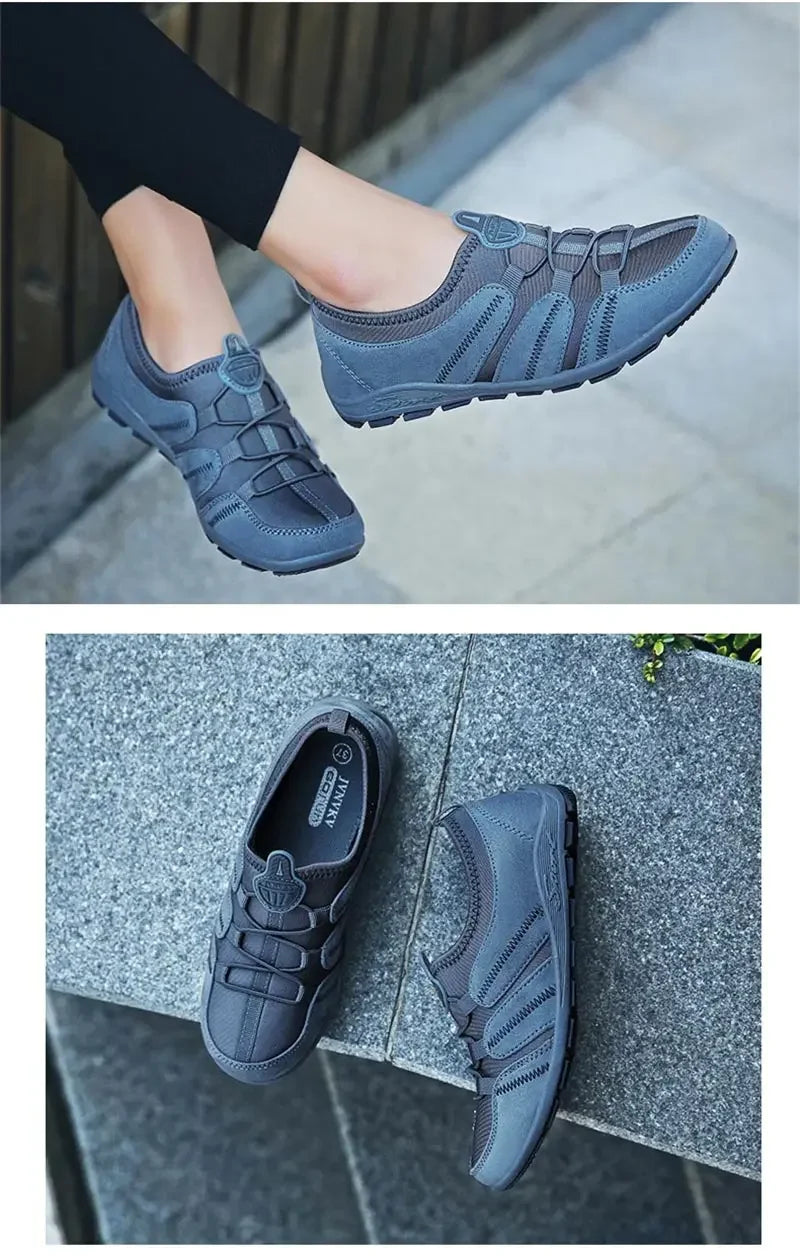 Women Casual Shoes Summer New Breathable Sport Sneakers Fashion Lightweight Ladies Shoes Slip-On Outdoor Anti-Slip Flat Shoes
