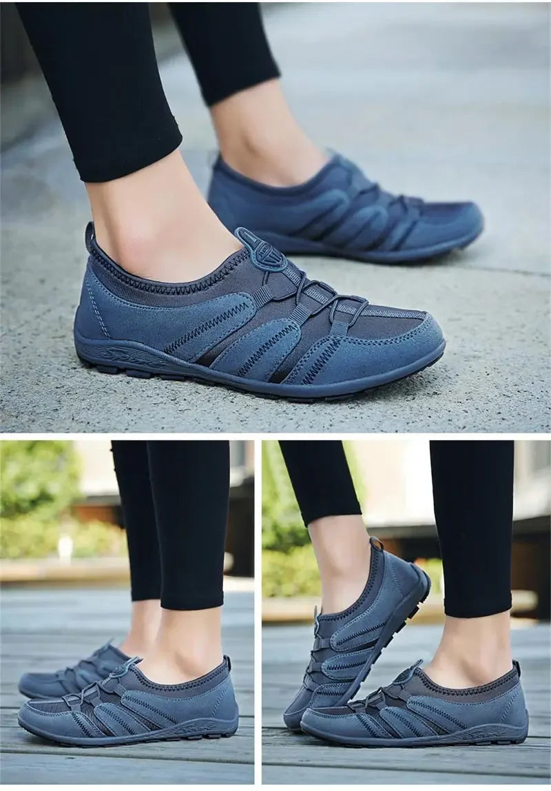 Women Casual Shoes Summer New Breathable Sport Sneakers Fashion Lightweight Ladies Shoes Slip-On Outdoor Anti-Slip Flat Shoes