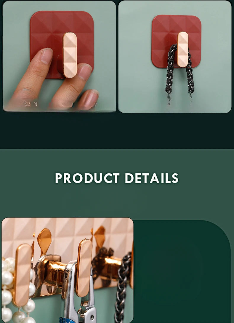 Waterproof Self-Adhesive Wall Hooks For Hanging Keys Clothes Hanger Door Robe Hook Coat Rack Towel Holder Bathroom Accessories