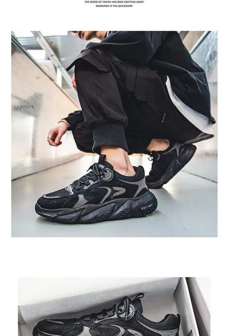 Winter 2023 Male Sneakers Thick Bottom Mens Tennis Shoes  Breathable Sport Sneaker for Men Outdoor Running Basketball Trainers