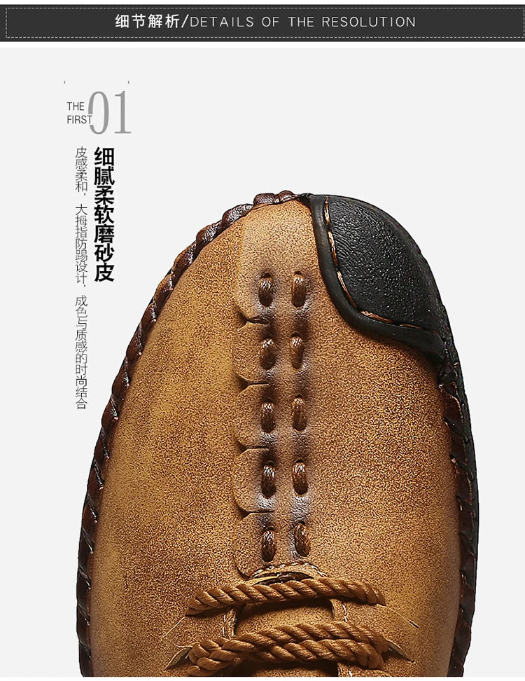 Men's Casual Shoes Fashion Driving Shoes For Men High Quality Loafers Genuine Leather Men Shoes Plus Size 48