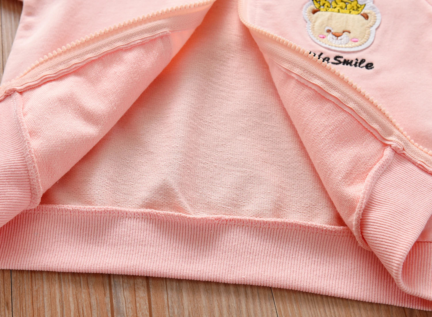 1-7 Years Old Girls' Hoodie Spring And Autumn Children'S Pure Cotton Zipper Cardigan Casual Outdoor With Kids Embroidered Top