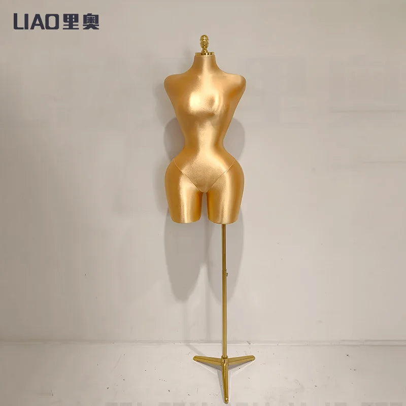 Curvy female mannequins pinable dress form Tailor pin mannequin female fabric plus size torso dress foam  doll adult half body